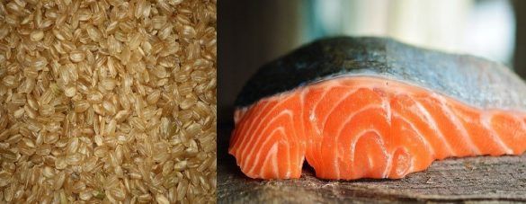 Salmone Su Riso Integrale