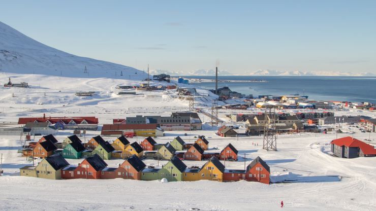 Vista sulla città di Longyearbyen
