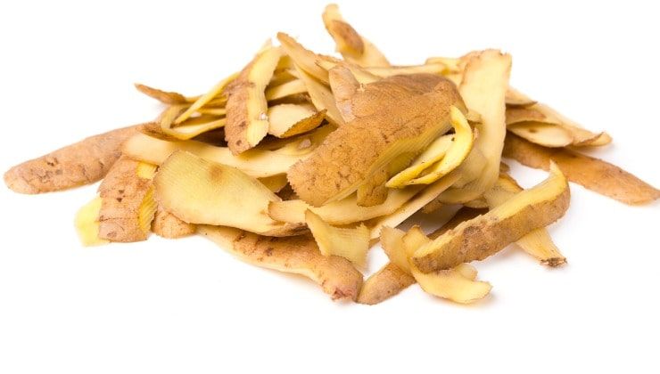 Buccia di patate tagliate