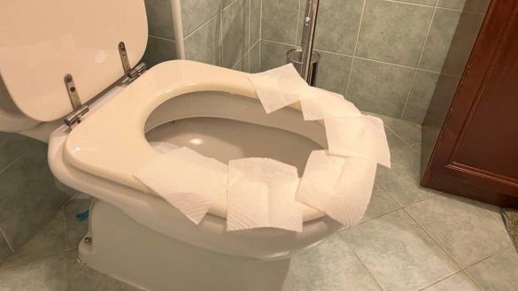 carta igienica sul wc