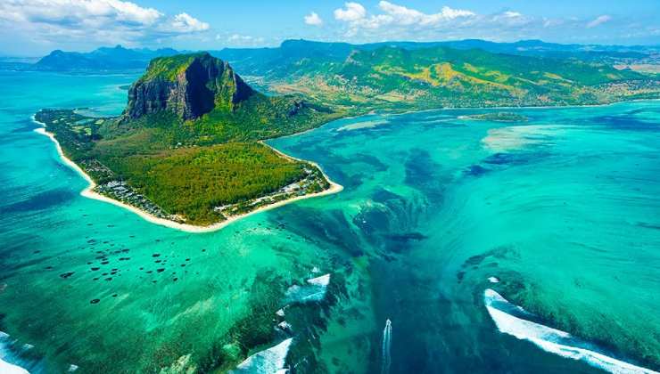 Cascata sottomarina alle Mauritius 