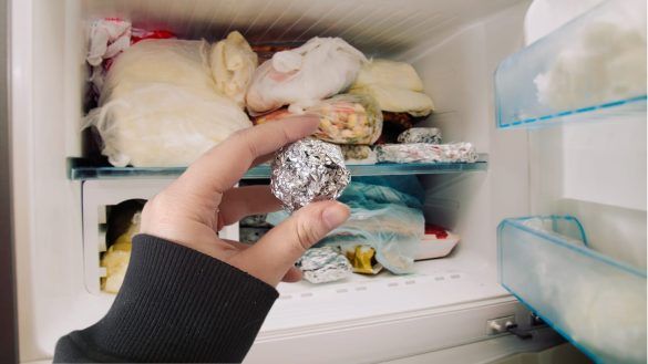 Carta stagnola nel freezer