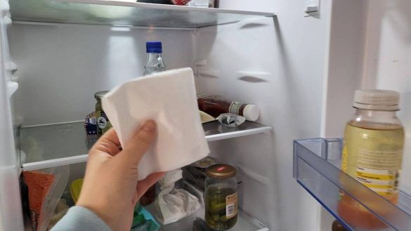 Tovagliolo di carta in frigo-