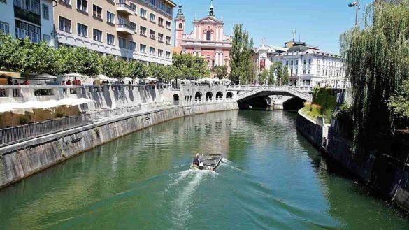 Fiume Ljubljanica a Lubiana