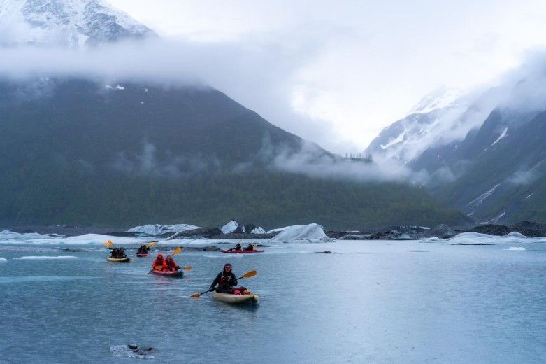 kayak fra i ghiacciai