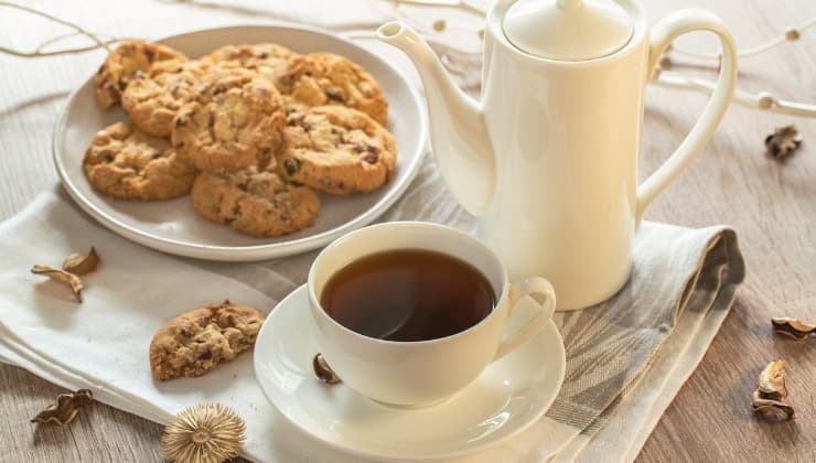 Prima colazione con biscotti