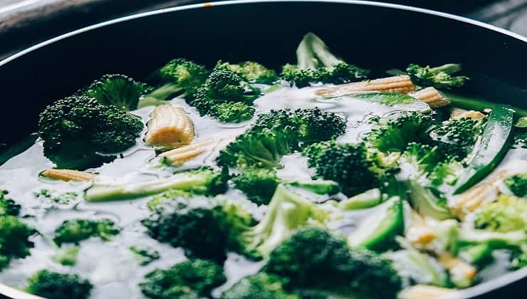 Broccoli lessati con la pasta