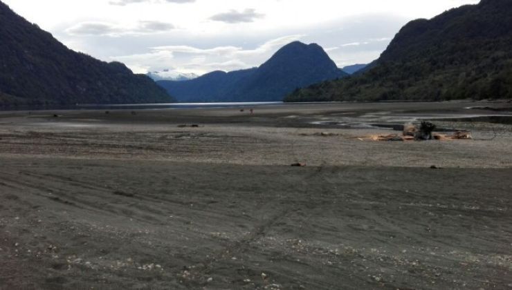 Lago Riesco completamente a secco