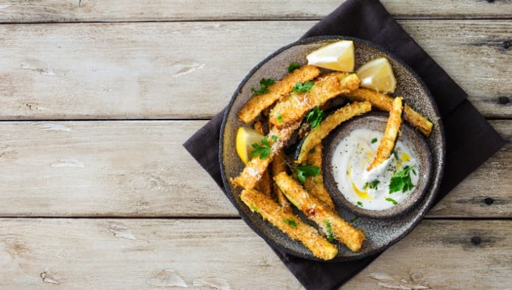 Stick di zucchine panate al forno