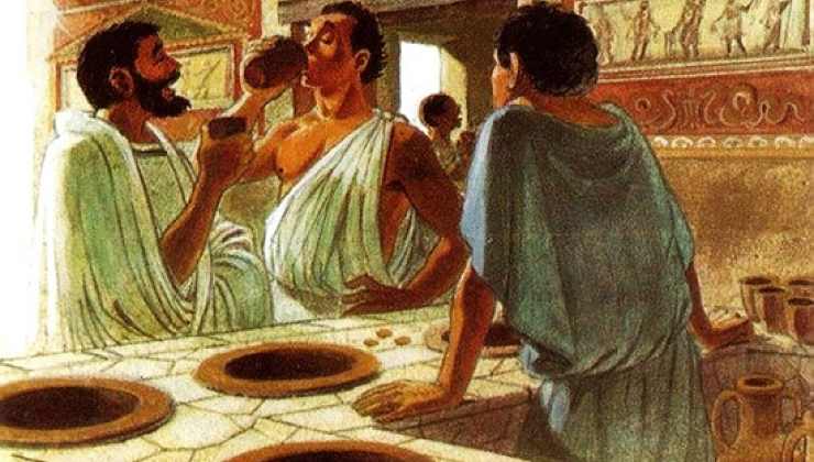 Taverna vino degli antichi romani