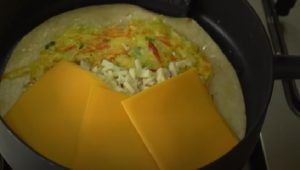 Tortillas in padella con formaggi