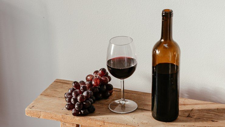 Bicchiere di vino rosso