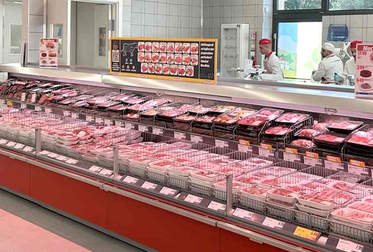 Carne in vendita da Eurospin