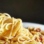 Spaghetti aglio olio con il lardo