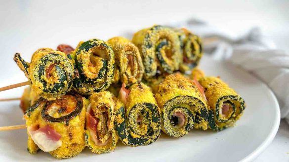 Spiedini di zucchine impanate