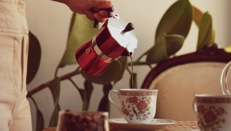 Il buon caffè con la moka