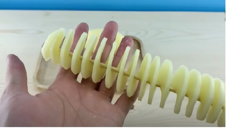 Patata Twister fatta in casa senza taglia patata a spirale