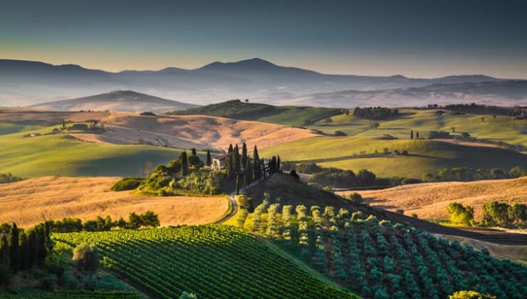 Suggestivo paesaggio della Toscana