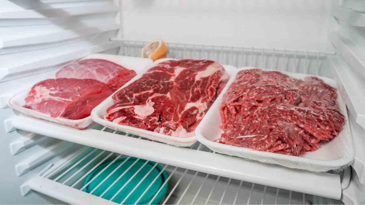 Carne nel freezer