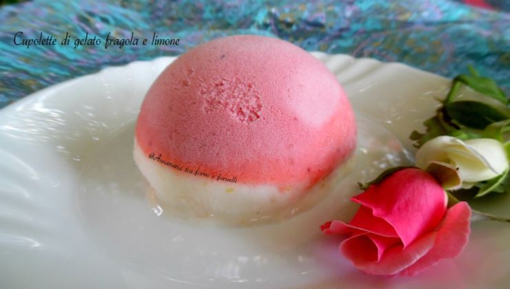 Gelato fragola e limone