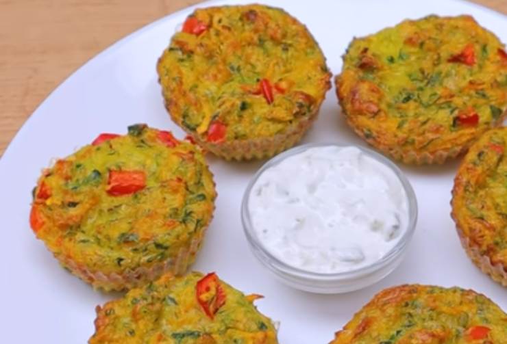 Vegetable muffins for a healthy diet