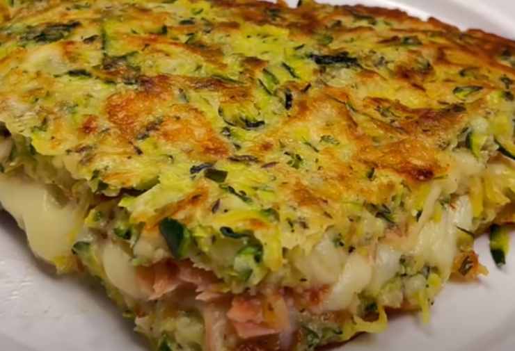 Tortino di zucchine al salmone