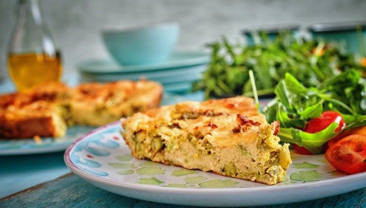 Frittata di zucchine asparagi e parmigiano