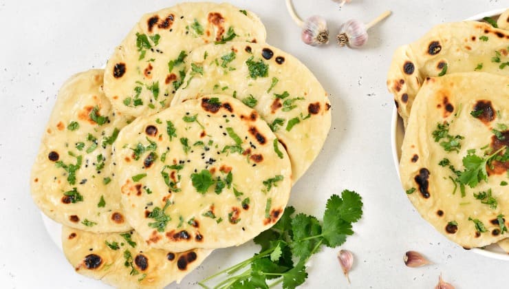 Pane naan indiano fatto in casa