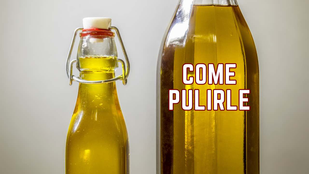 Come pulire velocemente le bottiglie di olio, metodo efficace ed