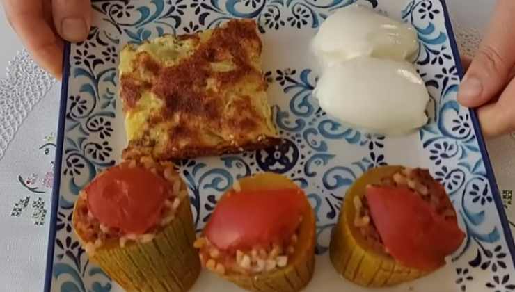 Zucchine ripiene e frittata