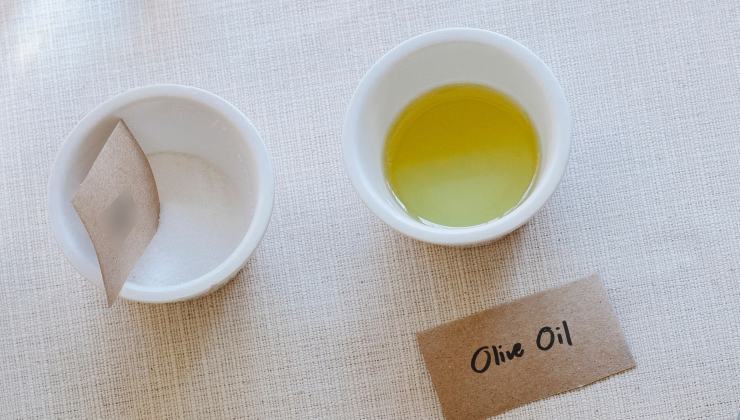 Olio d'oliva e bicarbonato
