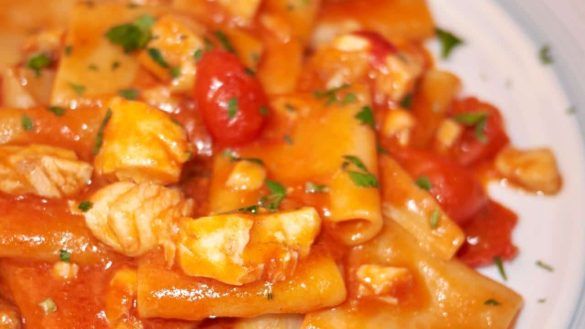 Paccheri al baccalà