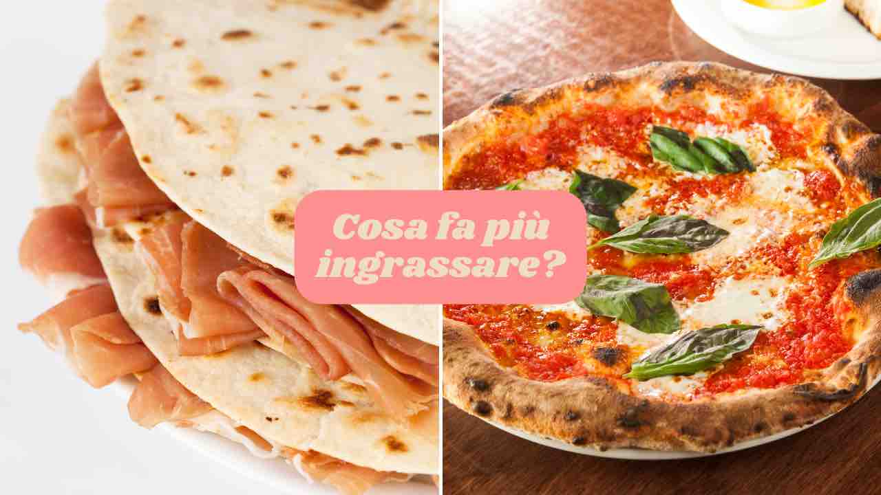Does pizza or piadina make you fatter?  Let’s find out together and you will have no more doubts