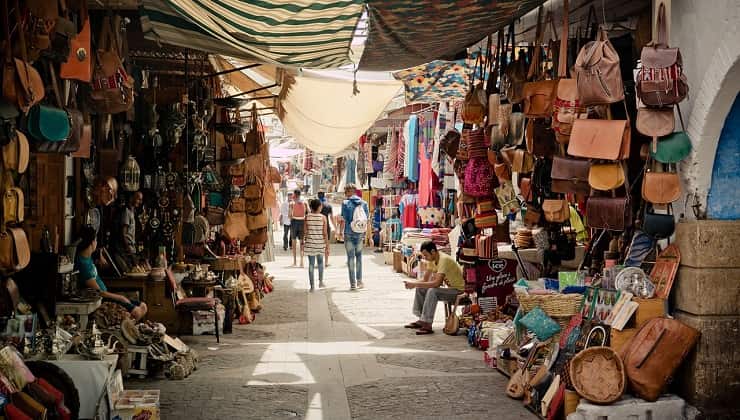 Mercato tipico in Marocco