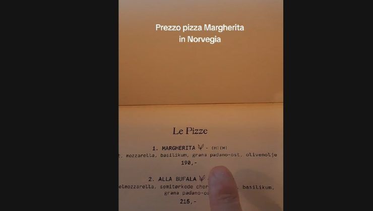 Il prezzo della pizza