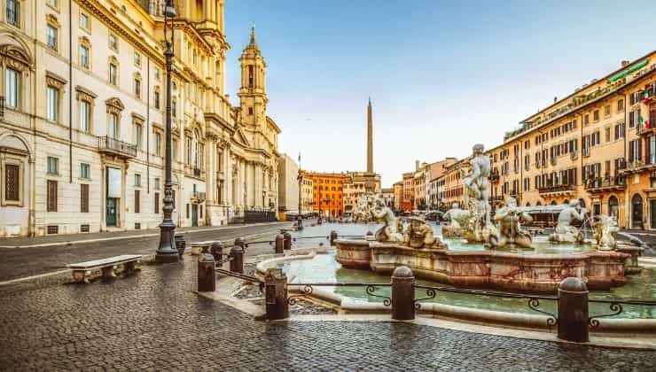 Veduta di piazza Navona a Roma