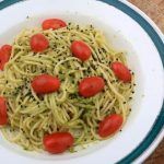 Spaghetti all'Aggiaria con basilico