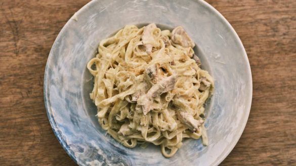 Fettuccine con petto di pollo