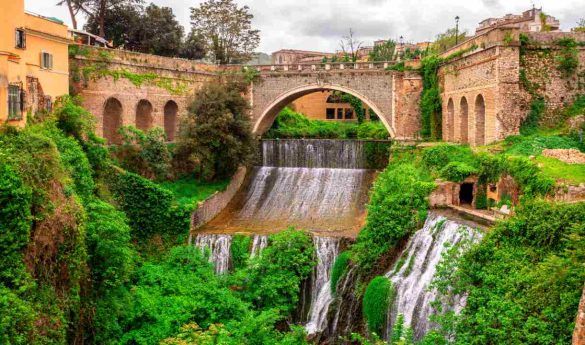 Villa con una cascata a Tivoli