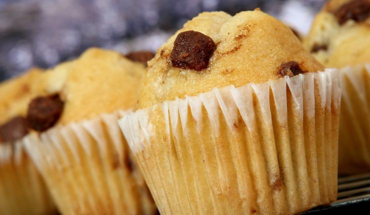 Muffin con gocce di cioccolato 