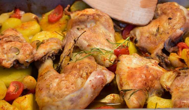 Ricetta succose cosce di pollo al forno