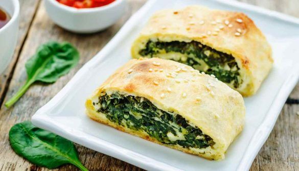 Strudel salato con spinaci