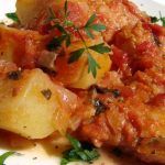 Baccalà al sugo con patate