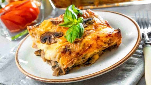 Lasagne con zucca e funghi