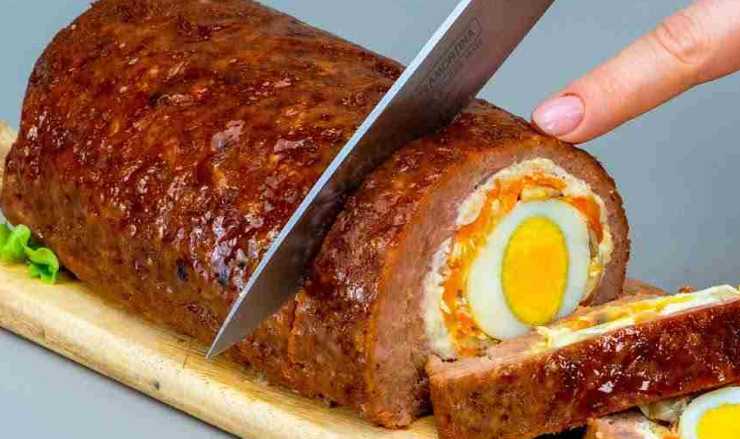 Polpettone con uovo sodo