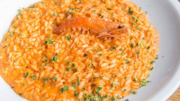 Risotto alla crema di scampi ricetta