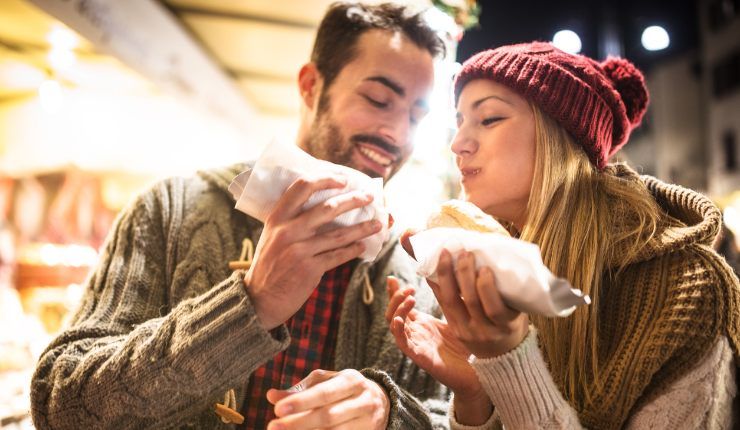 Street food ai mercatini di Natale