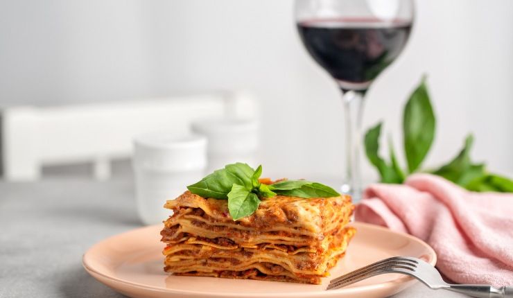 Vino e lasagna