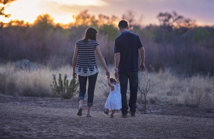 Passeggiare in famiglia