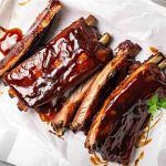 Ribs in salsa barbecue